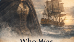 Illustration of Mary Bryant with a sailing ship and ocean, promoting her true story and famous escape from Australia.