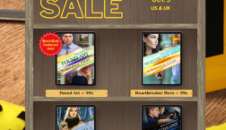 Promotional graphic for Susan Page Davis’s Maine Justice ebook sale, September 27–October 3 in the US and UK. Featured ebooks are Found Art and Heartbreaker Hero for 99¢ each, and The House Next Door and The Labor Day Challenge for $1.99 each. All four books are available on Amazon and Kindle Unlimited.